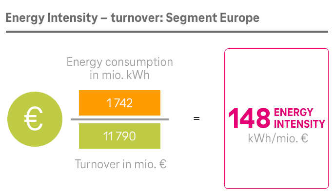 ESG KPI „Energy Intensity“ turnover: Segment Europe